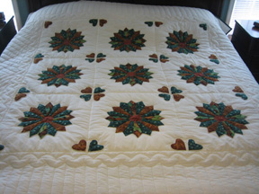 Dresden Plate Amish-made quilt