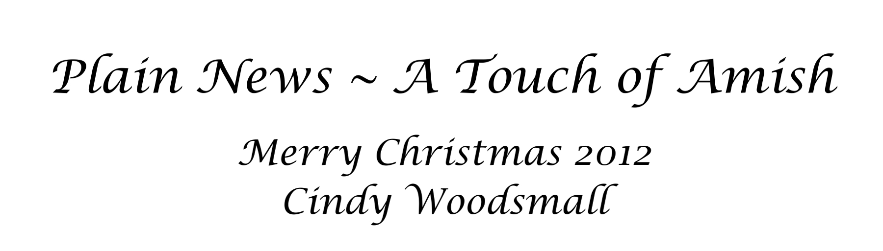 Plain News - Merry Christmas 2012