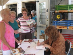 Signing at Rachel's Country Store
